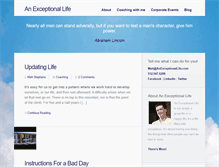 Tablet Screenshot of anexceptionallife.com